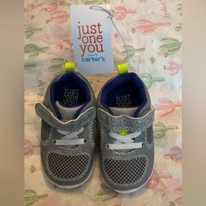 Carter's Just One You Gray and Blue Kids Sneakers. Childs/Toddlrr size 4.